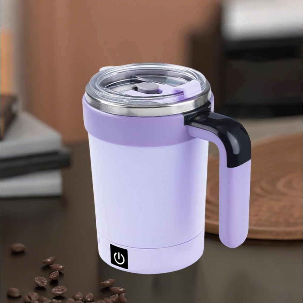 Automatic Stirring Coffee Mug 16oz, Electric Stirring Cup with Digital Temp Display - Rechargeable Self Mixing Smart Mug for Coffee, Milk, Tea, Insulated