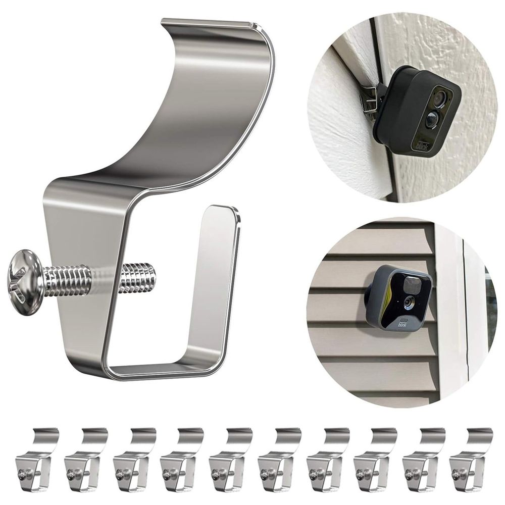 Siding Clips, 1 Pack Stainless Steel No Hole Outdoor Siding Hooks, Heavy Duty Loose Siding Fasteners with Screws, Soffit Clips for Hanging Garlands, Wreaths, Home Decorations