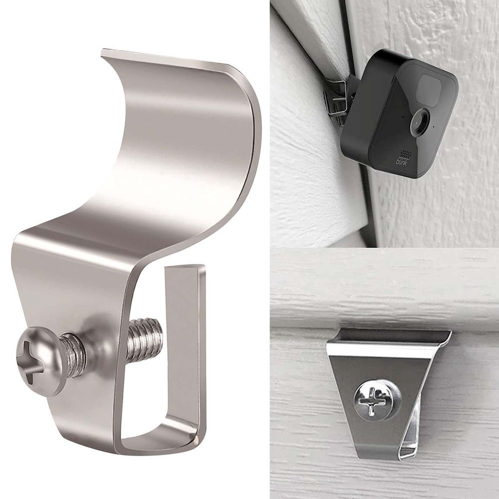 Siding Clips, 1 Pack Stainless Steel No Hole Outdoor Siding Hooks, Heavy Duty Loose Siding Fasteners with Screws, Soffit Clips for Hanging Garlands, Wreaths, Home Decorations