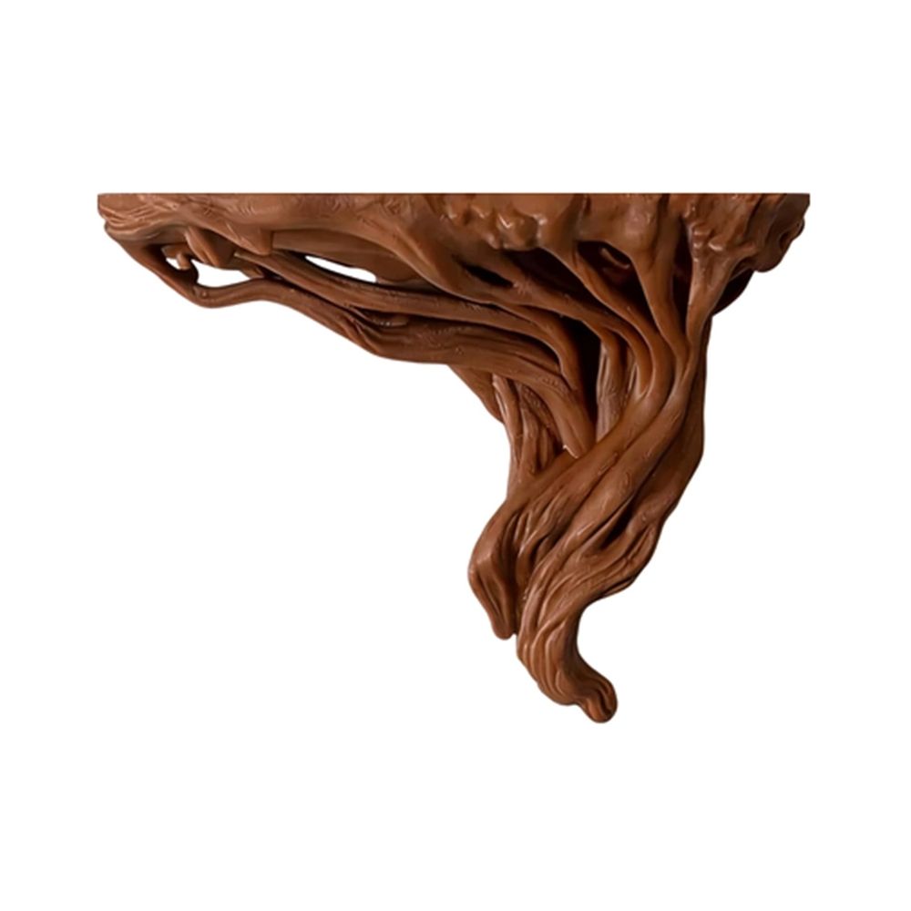 Organic Driftwood Root Floating Wall Display Rack, Textured Wooden Wall Shelf Matching Floating Shelf And Floating Shelves For Bedroom Living Room Rustic Decor Storage