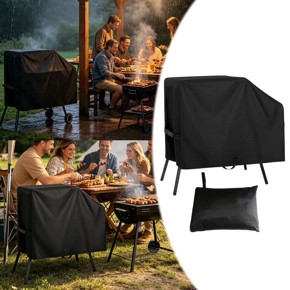 Grill Cover,Waterproof Oxford Griddle Cover for 28 Inch Flat Top Cart Style Outdoor Grill,Windproof Weather Resistant BBQ Cover with Storage Bag,Black 40x23x29in