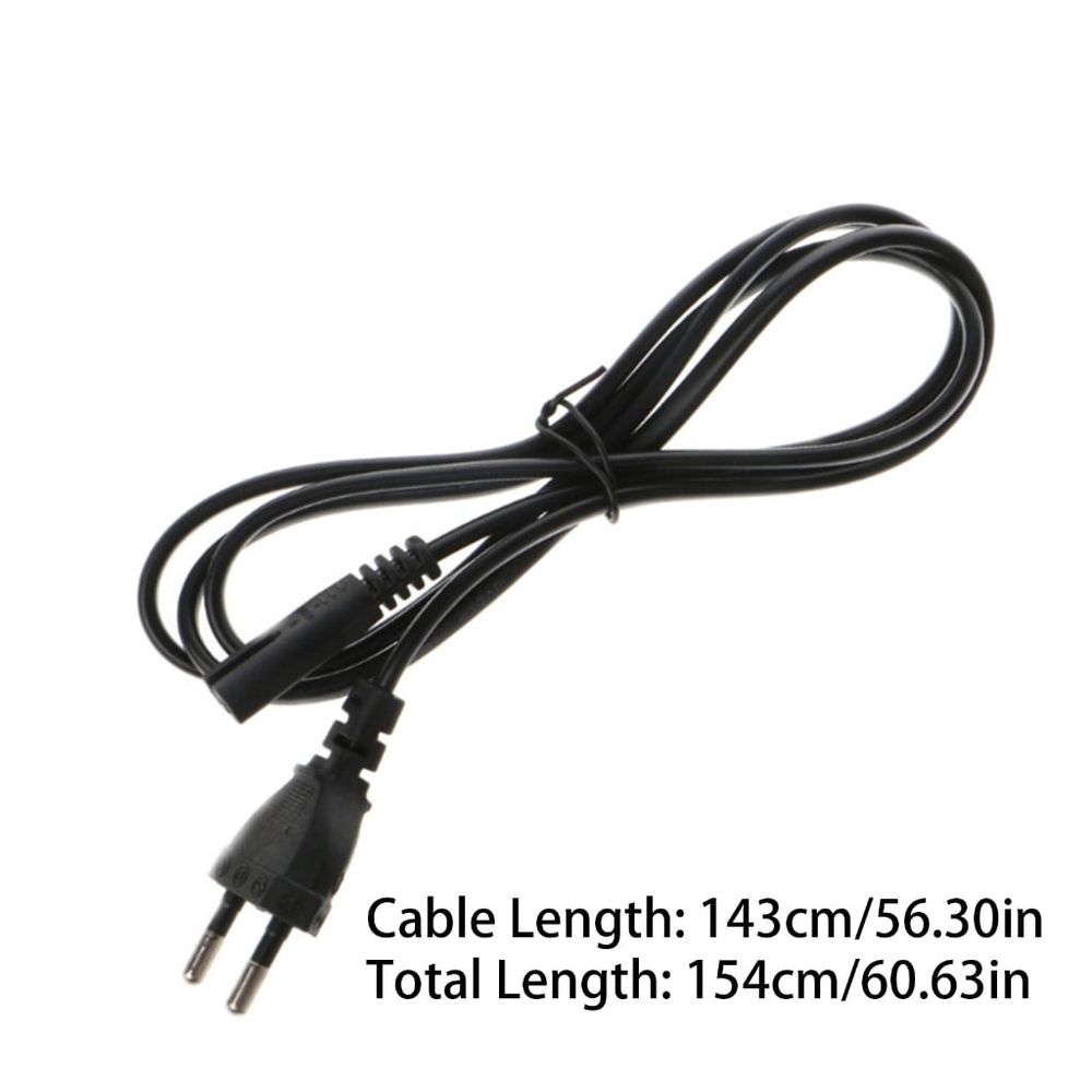 1.5m Figure 8 Power Cable Cord Euro EU European 2 Pin AC Plug