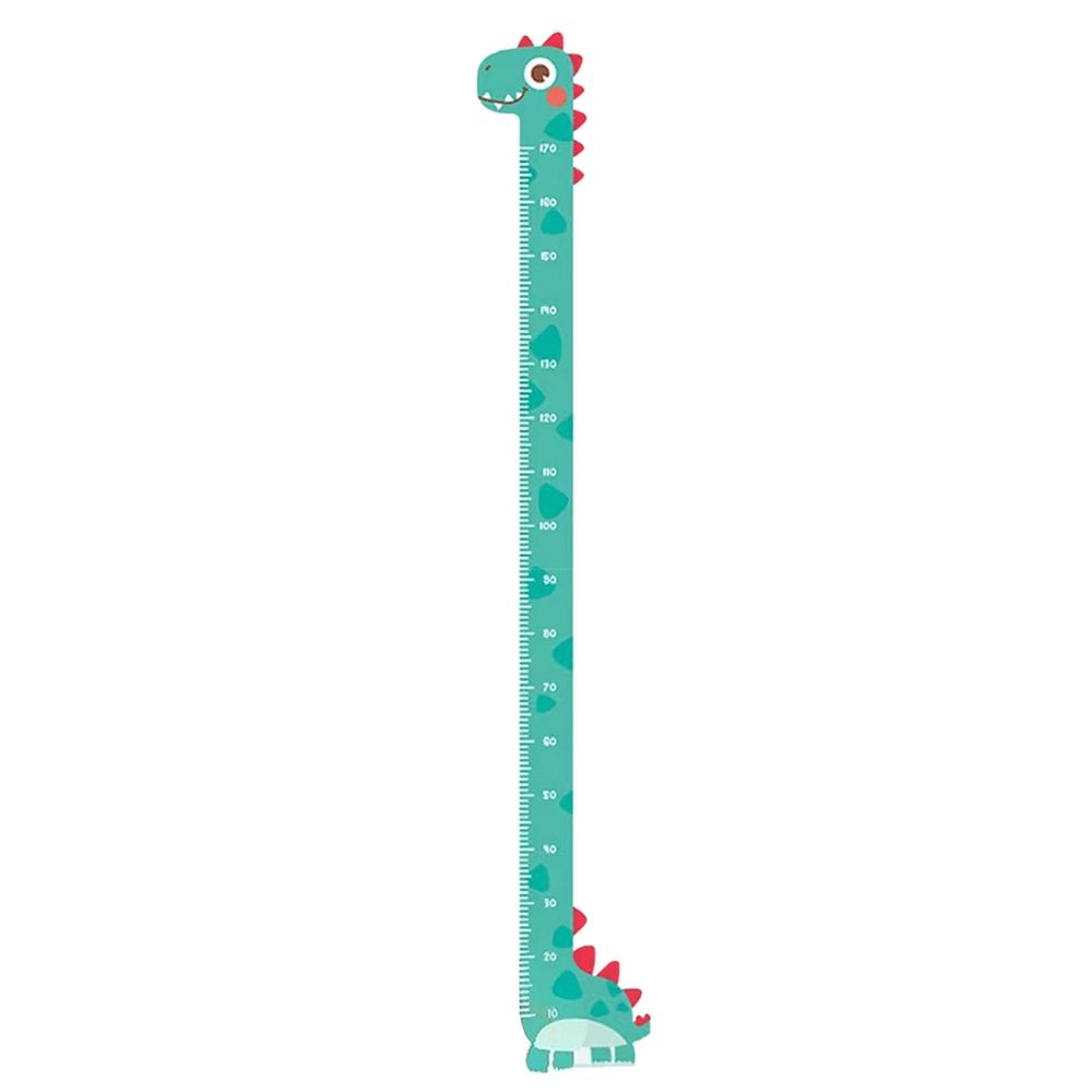 Dinosaur Height Chart Wall Decal,Removable Growth Measurement Ruler with Self-Adhesive ,Mint Green Kids Height Tracker for Bedroom and Playroom,76.8in x 7.9in