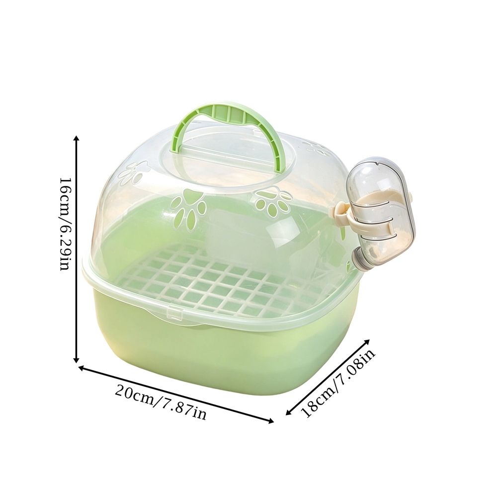 Portable Small Pet Travel Carrier with 360 Degree Clear Panoramic View Breathable Outdoor Bird Cage for Parrots Hamsters and Small Animals with Handle and Ventilation