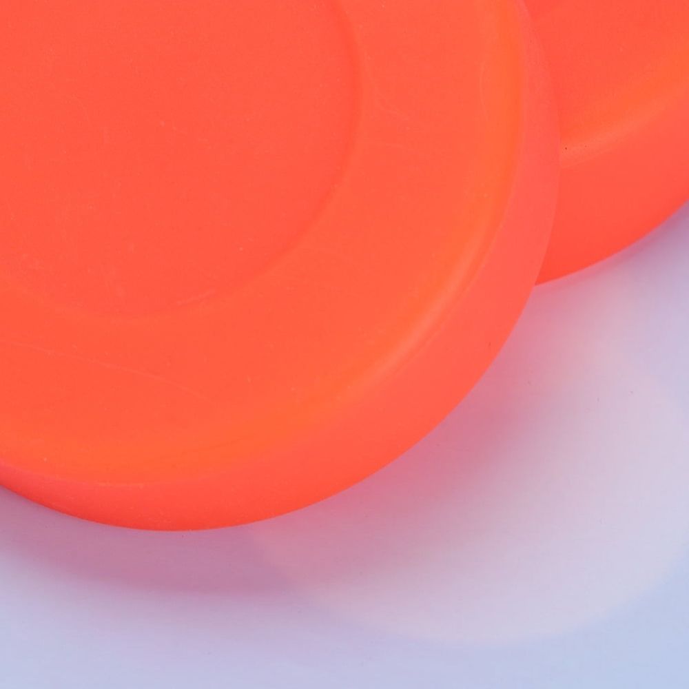 10 Pcs Street Hockey Pucks Durable Orange Rubber Smooth Surface for Practice