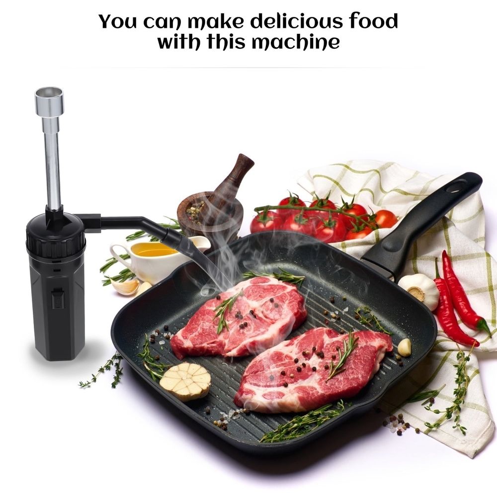 Portable Kit 1-Pack Black Outdoor Smoker for Grilling and Cooking