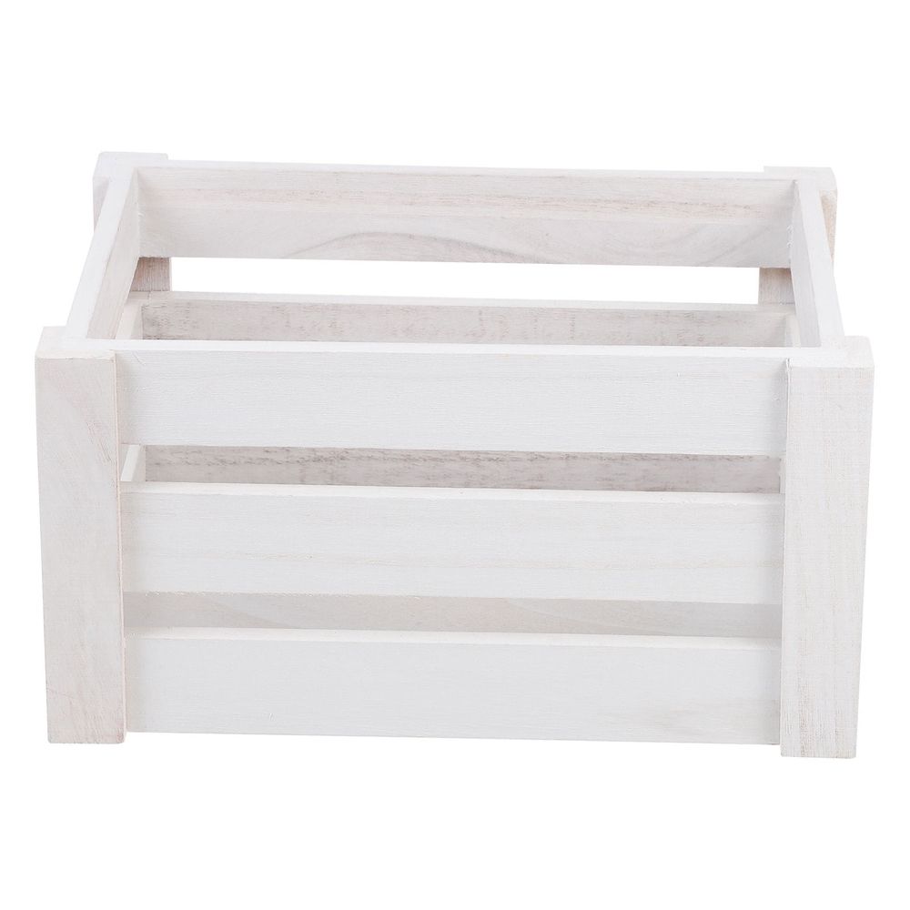 Rustic Wooden Decorative Storage Box Crate for Office Organization and Home Use, 1 Piece