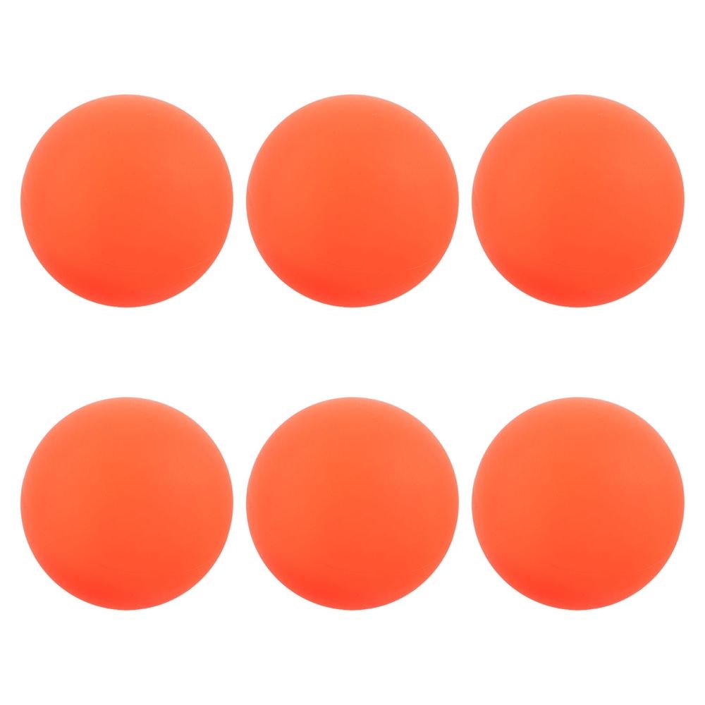 PVC Street Hockey Balls Orange Low-Bounce Precision Outdoor 6Pcs