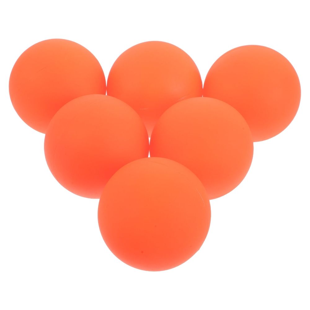 PVC Street Hockey Balls Orange Low-Bounce Precision Outdoor 6Pcs