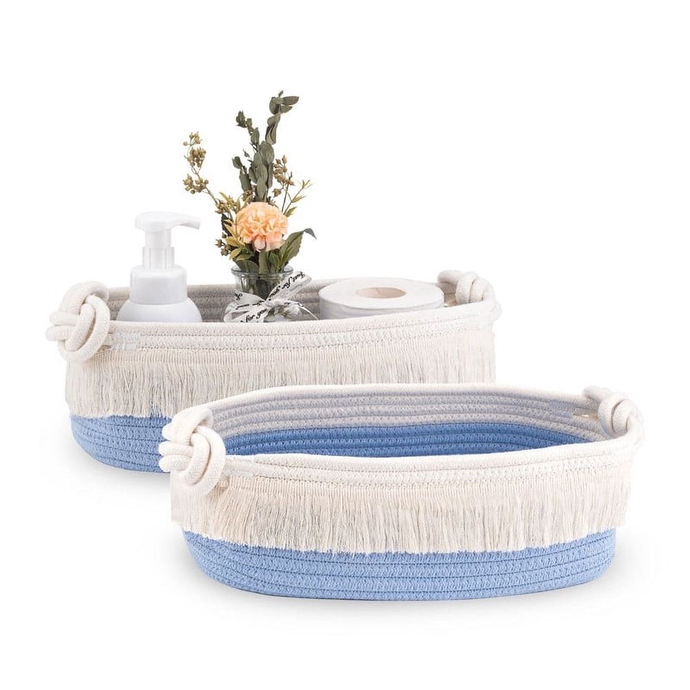Cotton Rope Woven Cotton Storage Basket, Folding