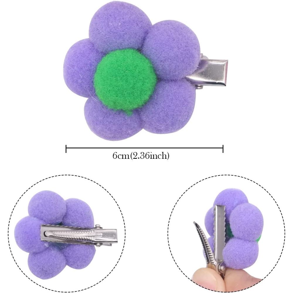 20PCS Small Dog Hair Clips Cute Dog Hair Bows Ball Flower Girls Puppies Hair Barrettes Alligator Hair Clips Cat Puppy Party Birthday Grooming Hair Accessories (Random Color)