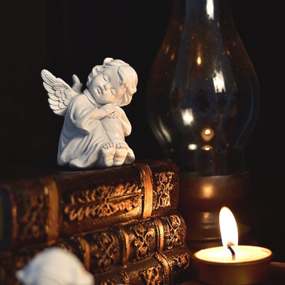 Ornaments Angel Resin Garden Statue Figurine Fairy Angel Sculpture Home Decoration Desk Accessories