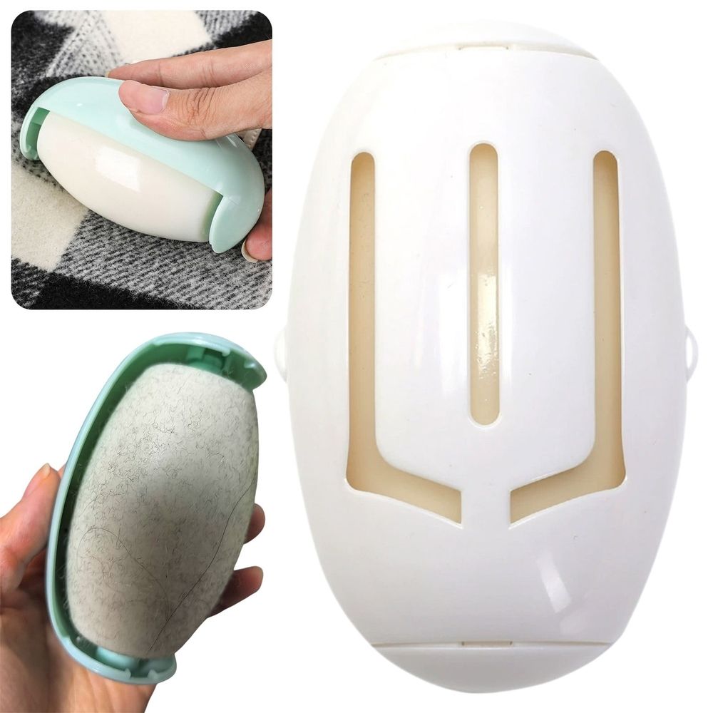 Reusable Lint Rollers for Pet Hair, Portable Mini Lint Remover, Cat Pet Hair Roller, Super Sticky Lint Roller Ball for Plush Hair, White