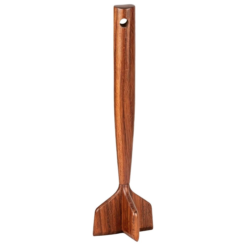 Wooden Meat Grinder for Mincing Beef, Non-Scratch Meat Cutter Suitable for Non-Stick Cookware, Manual Kitchen Tool for Ground Meat
