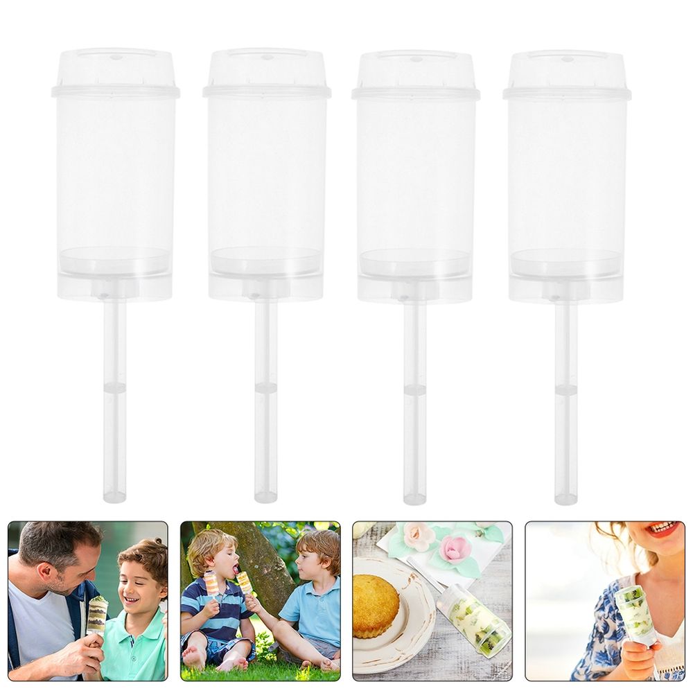 Cake Containers 60-Pack Portable PP Material Dessert Holders 6.88 x 1.97 x 1.97 Inches