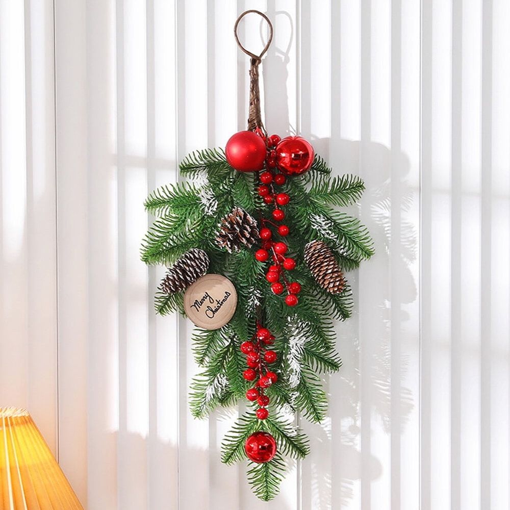 Assorted Color Pet Christmas Swag for Decoration Use with Plastic Balls