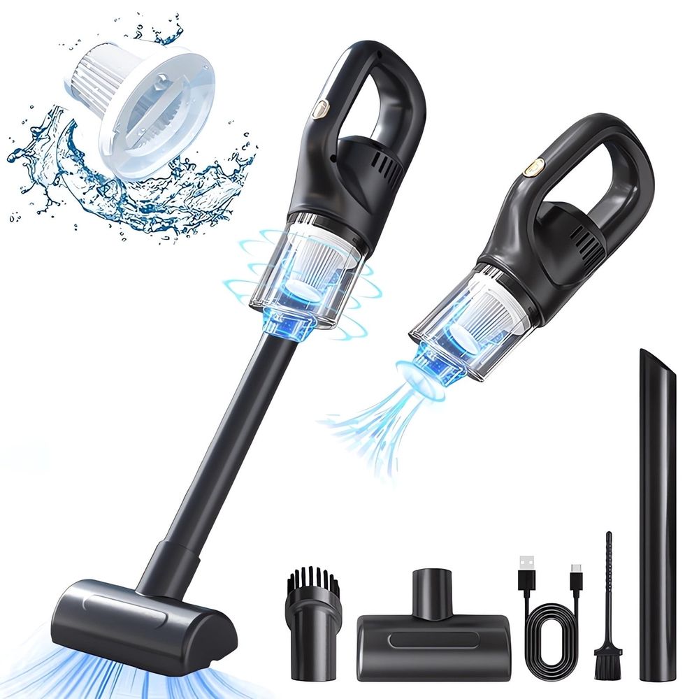 Handheld Car Vacuum Cleaner, 9000Pa Vacuum Cleaner And Air Duster, 120W High Power Wet And Dry Handheld Car Vacuum Cleaner With Nozzles For Car, Home, Office, Pet