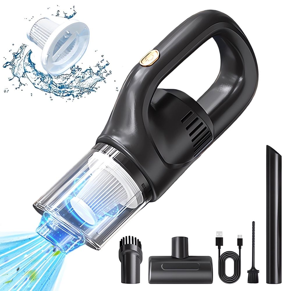Handheld Car Vacuum Cleaner, 9000Pa Vacuum Cleaner And Air Duster, 120W High Power Wet And Dry Handheld Car Vacuum Cleaner With Nozzles For Car, Home, Office, Pet