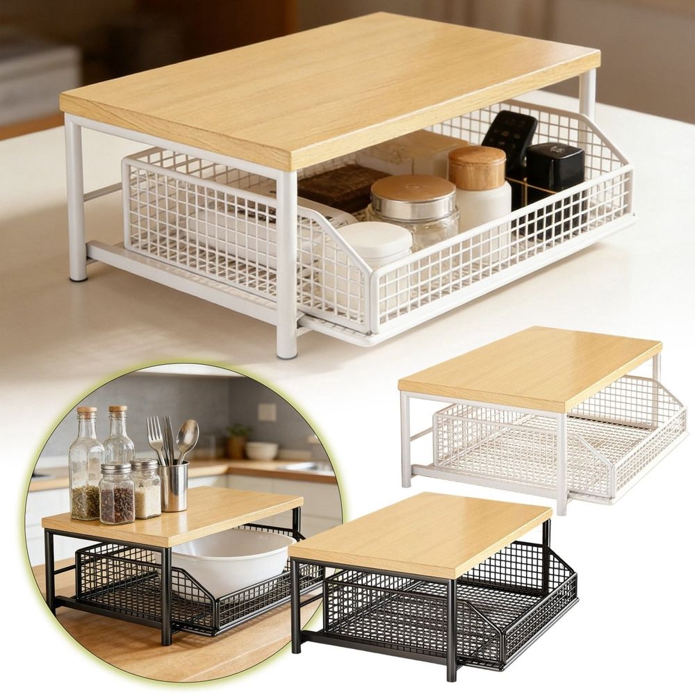 Expandable Kitchen Organizer Rack For Countertop Jar And Food Storage Meal Prepping Containers Kitchen Container Lunch Containers for Men 1/2 Cup Containers with Lids Stack And Carry Storage