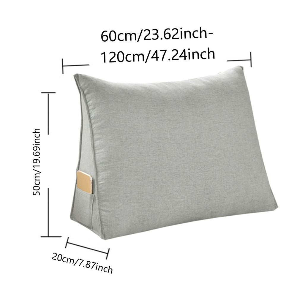20 * 24 * 7.8in Triangular Headboard Pillow Twin For Dorm Headboard Bed Pillows Bolster Bed Bolster Triangular Backrest Reading Pillow For Bed With Removable 60x50cm Recliner for Large Recliner Large