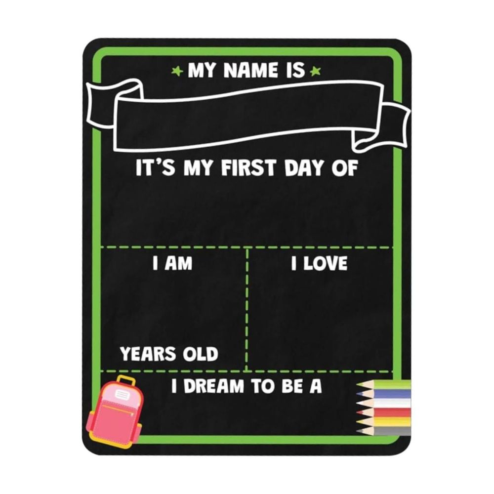 Chalkboard Markers,First Day of Sign Board with Liquid Chalk Markers,Double-Sided Reusable,Chalkboard First Day Photo Prop Sign,My First and Last Day,Office Supplies For Men and Women(Black)
