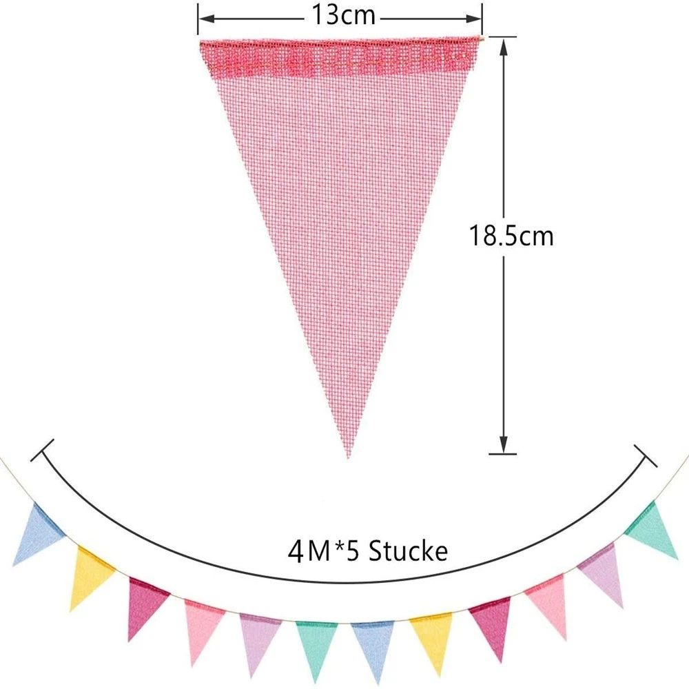 Pennant Banner Flags Colorful Triangle Banners for Birthdays Easter Classroom School Carnival Bunting Party Decorations