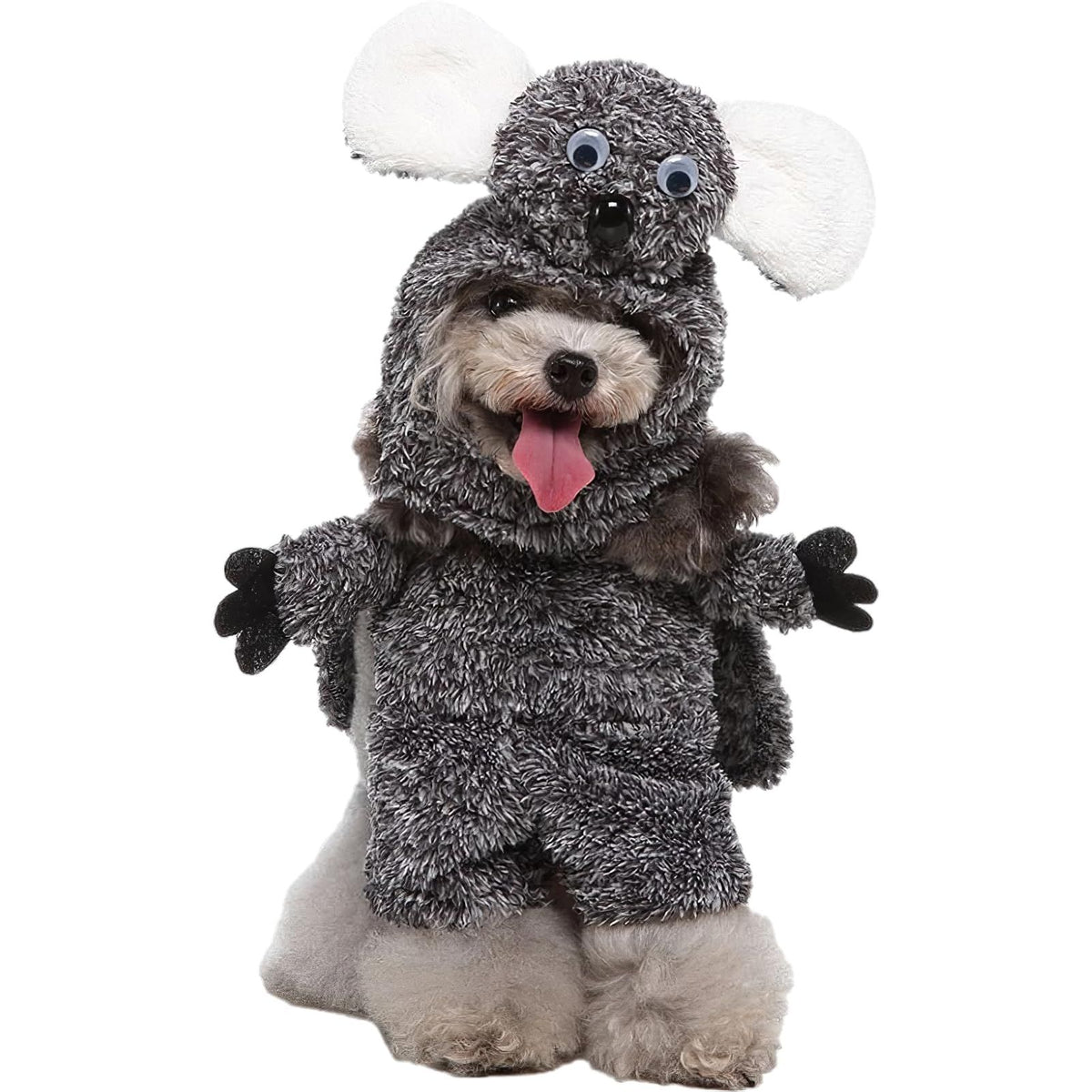 Dog Costume Funny Raccoon Clothes with Hat for Pet Apparel Puppy Outfits for Halloween Christmas Party Daily Use, M