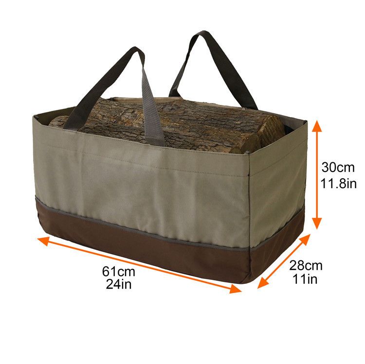 Carrier Bag, Large Portable Firewood Holder Carrier Tote Bag Indoor Fireplace Firewood Totes Bag Durable Outdoor