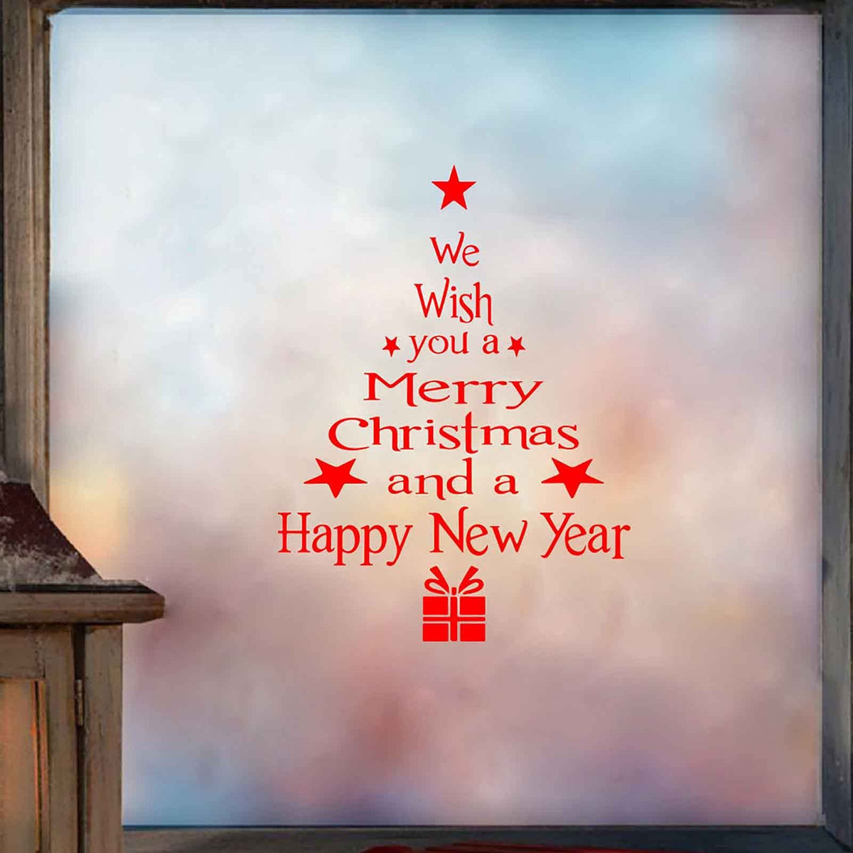 Window Clings Wall Stickers, Sticker for Winter Decorations Indoor Tree Happy New Year Decals for Glass Windows Decor Decals