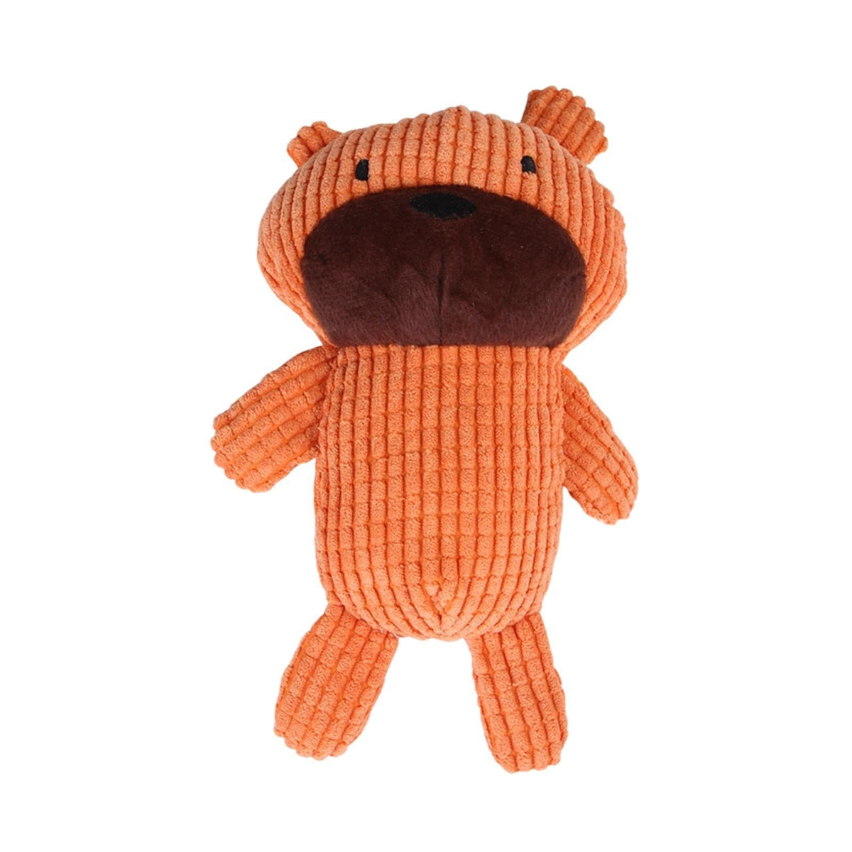 Pet Toys, Dog Squeak Toys Bear Chew Interactive Toys for Puppy Small Medium Large Dog Cats (Orange)