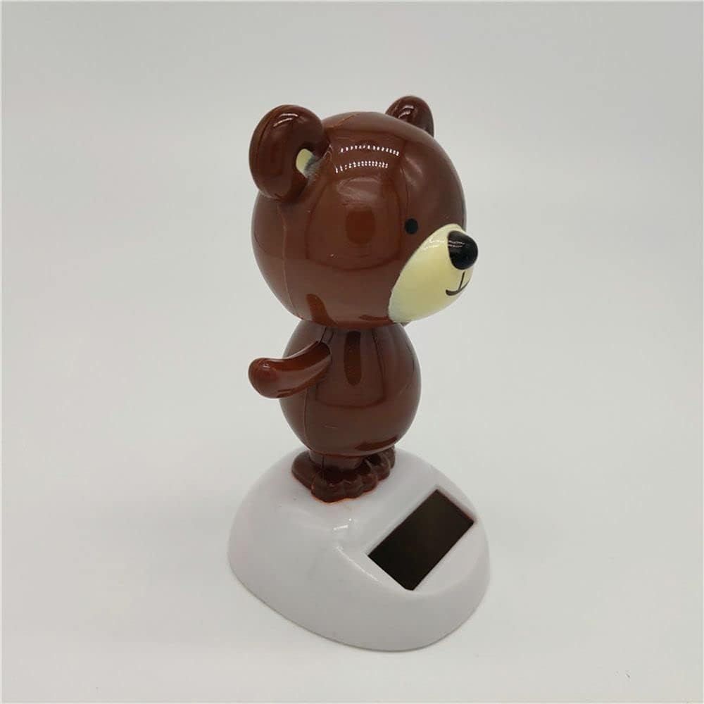 Brown solar dance bear toy, solar dance figurine, car dashboard decoration, shaking head bear toy, shaking head doll