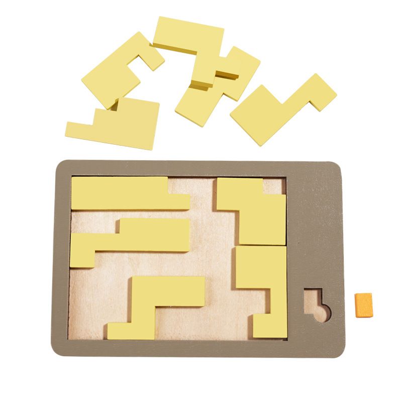 Tangram Wooden Puzzle-Brain Teaser Puzzles Block for Kids & Adult-Wood Block Puzzle - Logic Puzzle - Educational Sensory(2pcs)