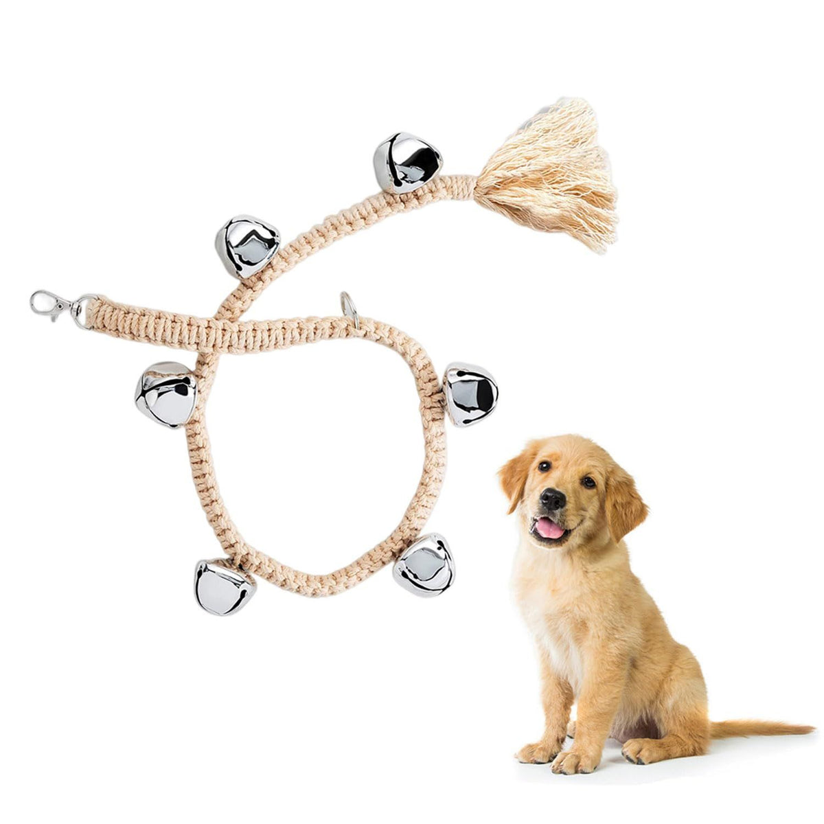 Door Bell for Dog Dog Training Tools Hanging Doorbell for Toilet Training Adjustable Dog Doorbell Pet Products 6 Extra Large
