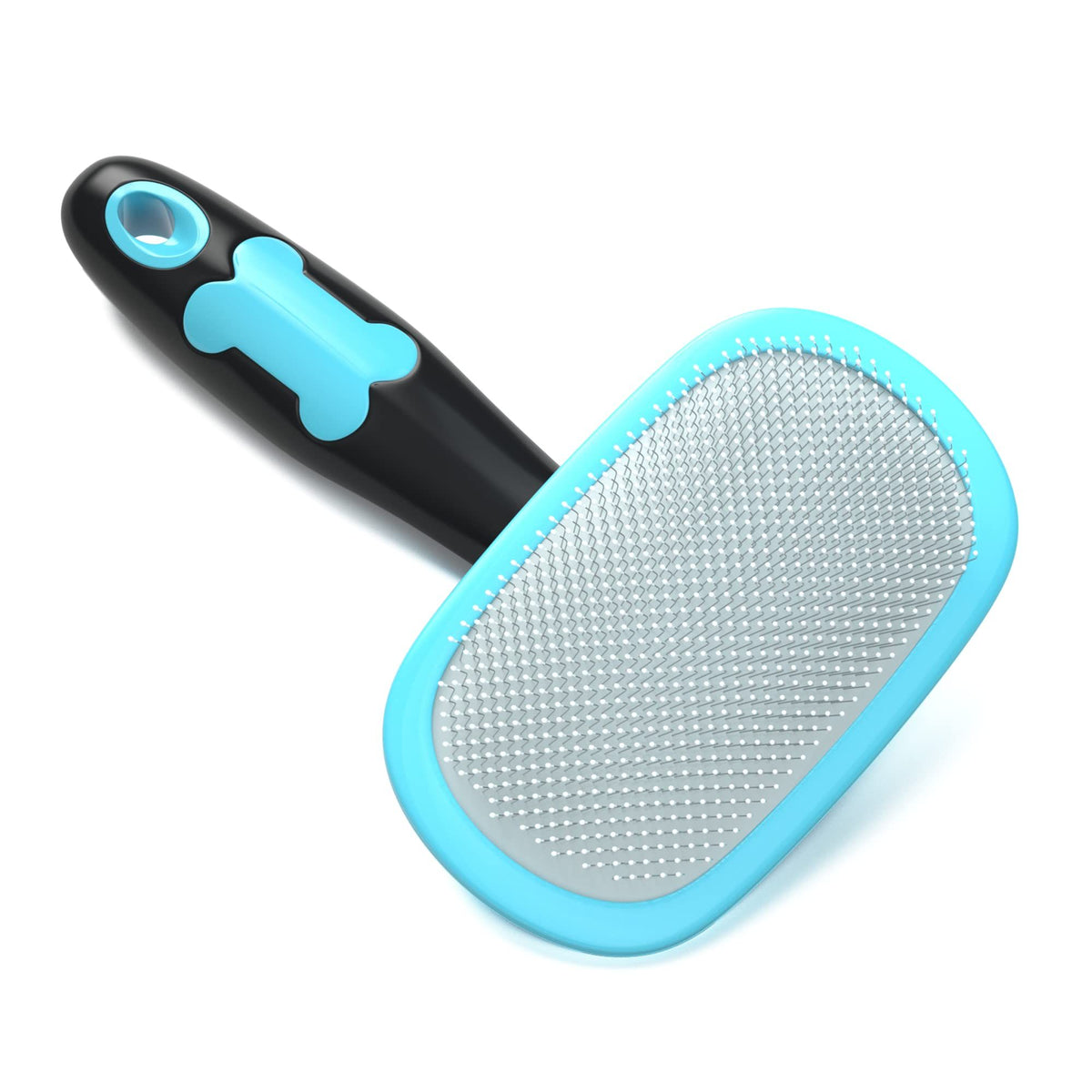 Dog Brush & Cat Brush- Pet Grooming Brush- Shedding Grooming Tools Easy to Clean Pet Grooming(Blue)