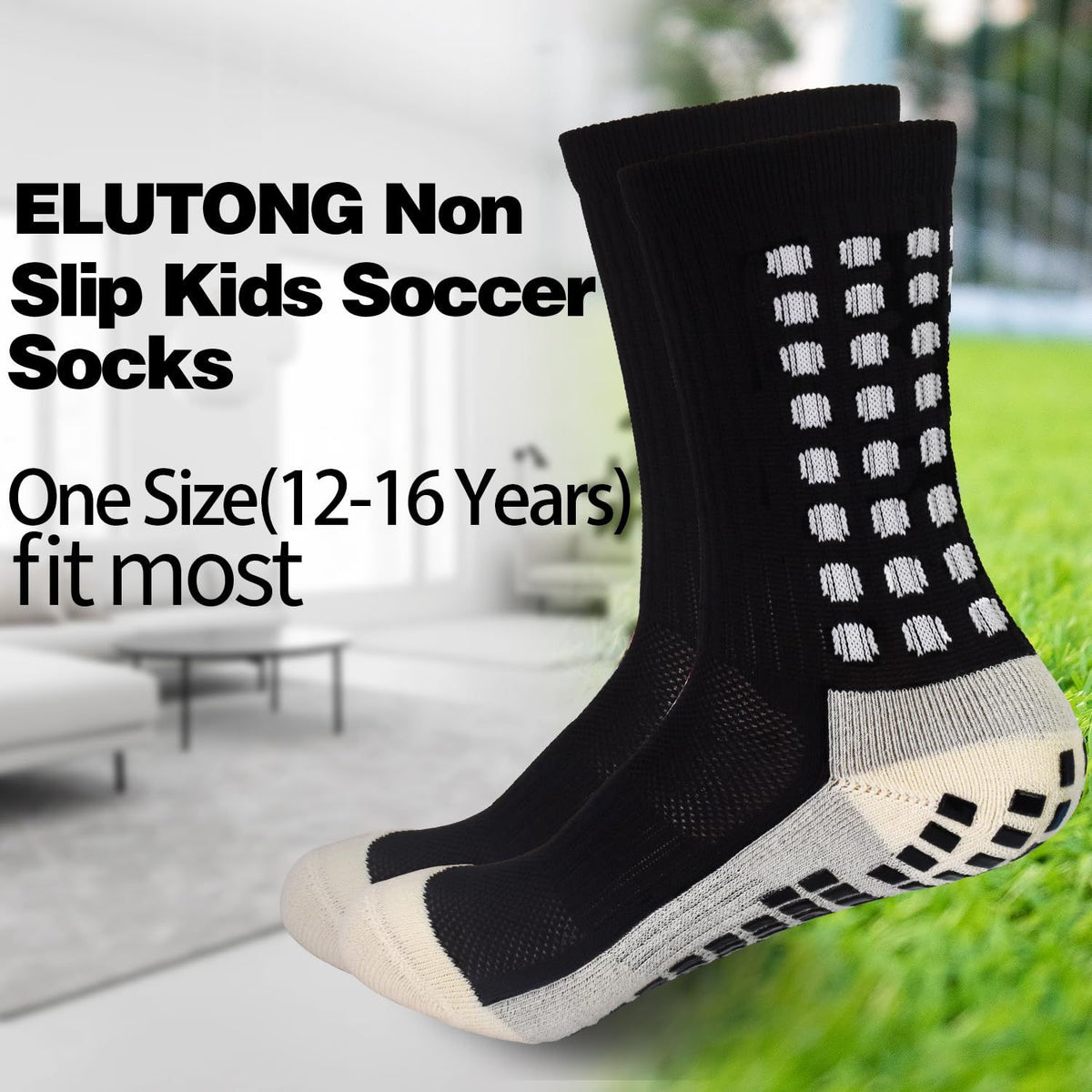 Men's Socks Soccer Non Skid Ball Socks Anti Slip Non Slip Pads for Football Basketball Sports Socks