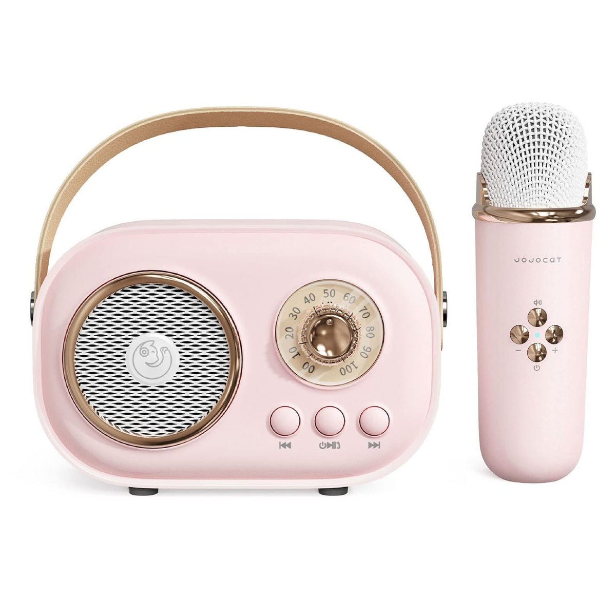 Mini Karaoke Machine,Karaoke Machine for Kids and Adults,Cute Karaoke with Microphone Set,Portable Bluetooth (Pink)