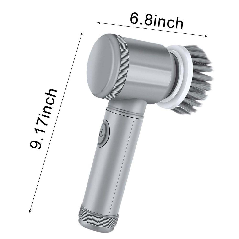 Clearance! Electric Scrubber Electric Cleaning Brush Cordless Power Scrubber With 5 Replaceable Brush Heads Handheld Power Shower Scrubber For Bathtub Floor Wall Tile Toilet Dish Towels For Kitchen