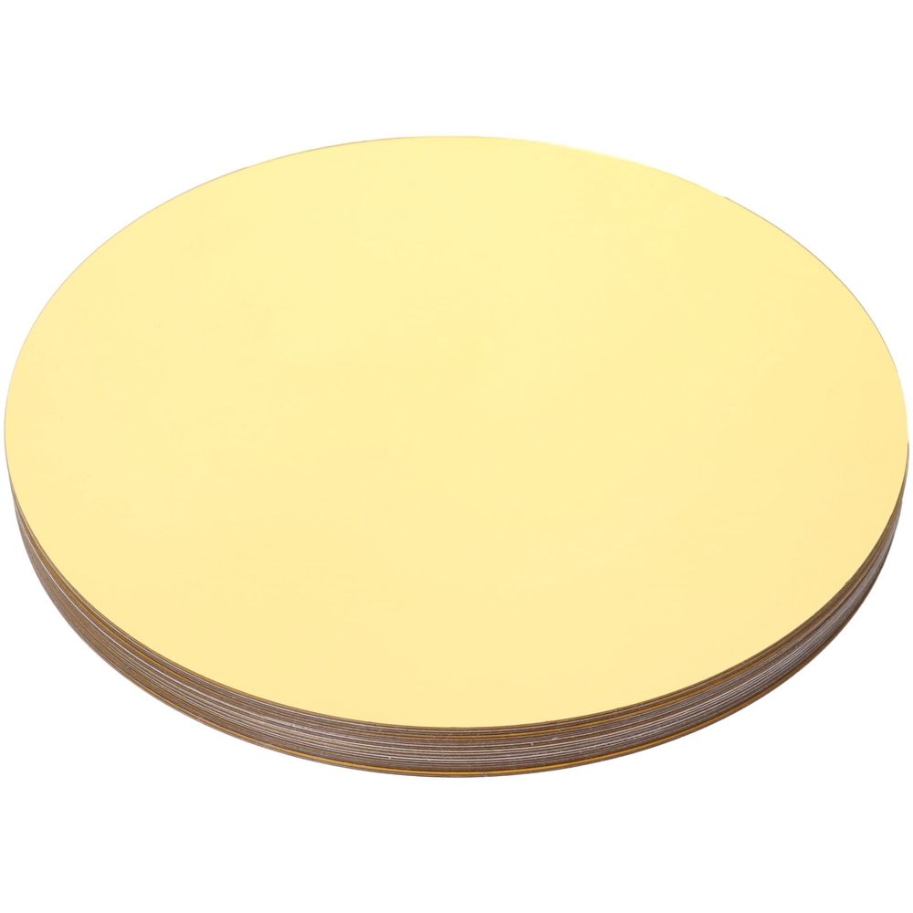 24PCS Gold Round Acrylic Mirror Trays, 9.8" Decorative Circles, Elegant Table Centerpieces, Candle Plates & Mirror Trays, Ideal for Wedding, Birthday & Party Table Decor