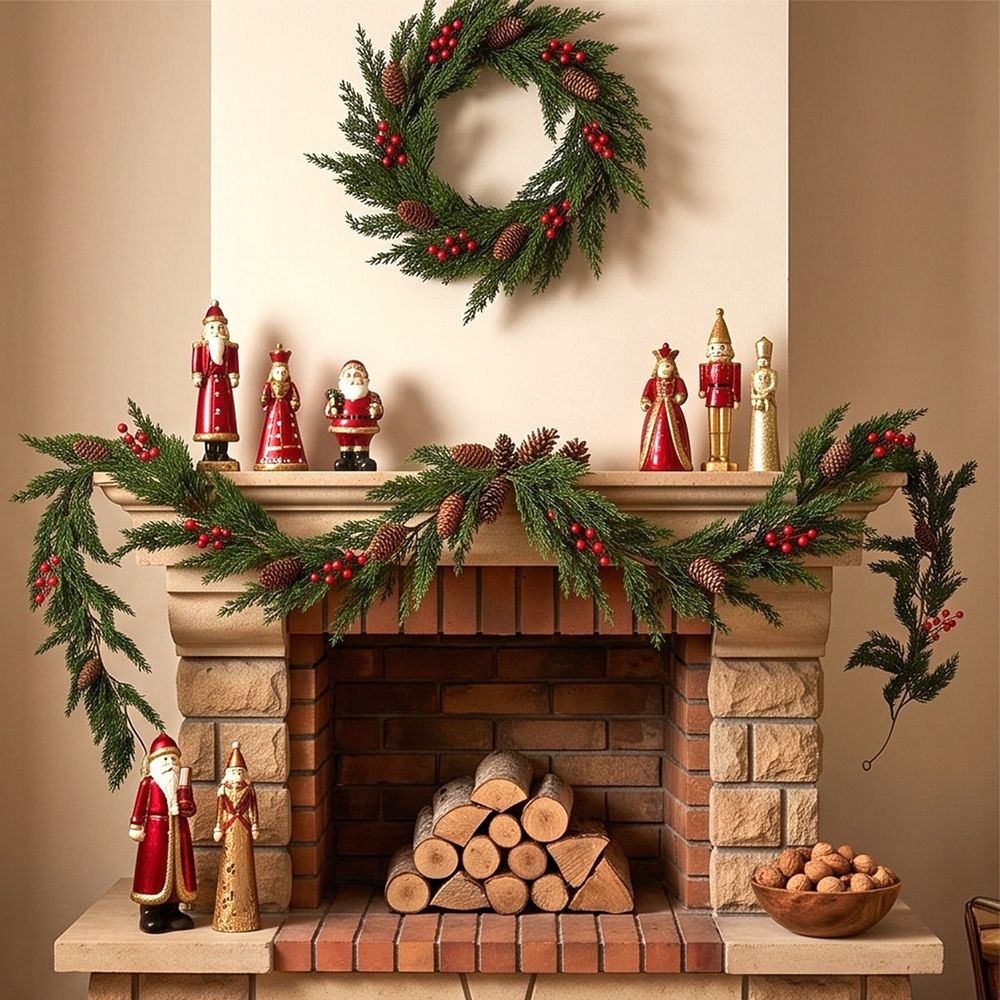 5.9FT Artificial Green Plants Pines And Imitation Rattan Christmas Home Dining Table Green PLANTS Decoration Window Ornaments, Artificial Green Plants Pine Branches and, Artificial Christmas Branches