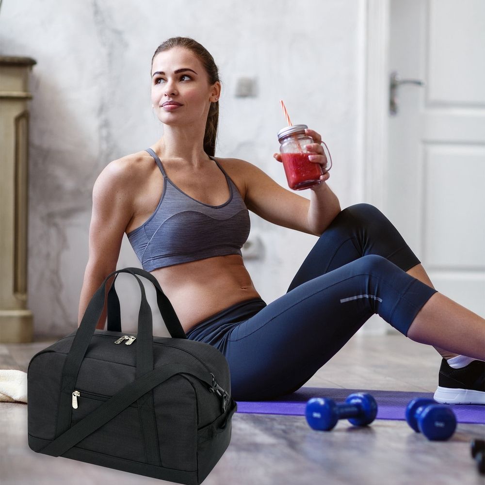 Small Gym Bag, Mini Duffle Bag For Travel Sports, Lightweight Carry On Duffel Bag, Weekender Overnight Bag With Wet Pocket For Women And Men
