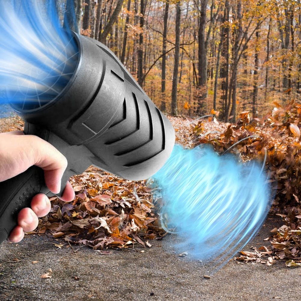 Cordless Leaf Blower, 130000 RPM High-Speed, 6000MAh Large-Capacity Batteries & Charger, Lightweight Handheld Blower for Lawn/Garden/Yard Cleanup