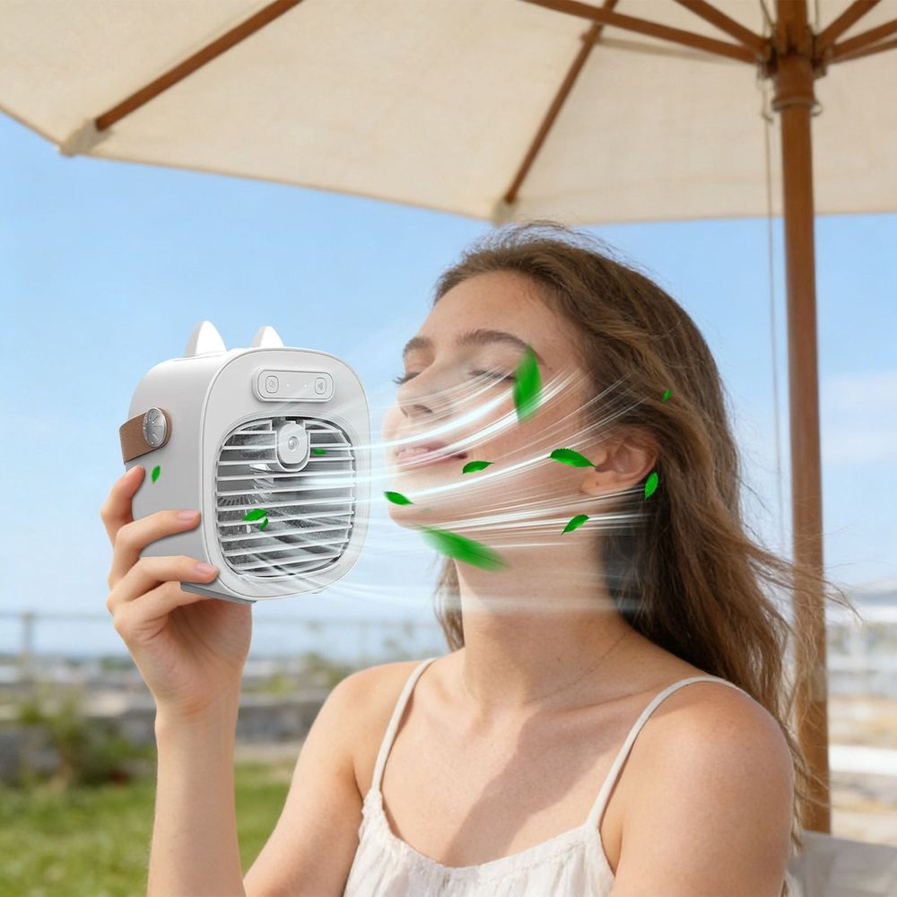 Small Home Fan, High Wind Power Desk Fan, Humidification Function, Quiet Cooling Wind, A