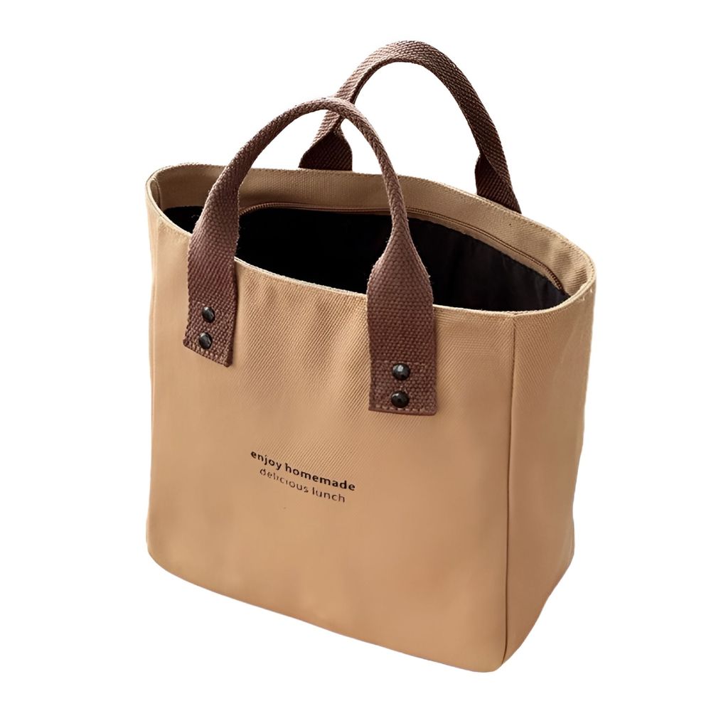 Canvas Tote Bag for Women Small Tote Bag, Large Capacity Handbag Lunchbox Bag Travel Bag Small Canvas Tote Bag (Brown)