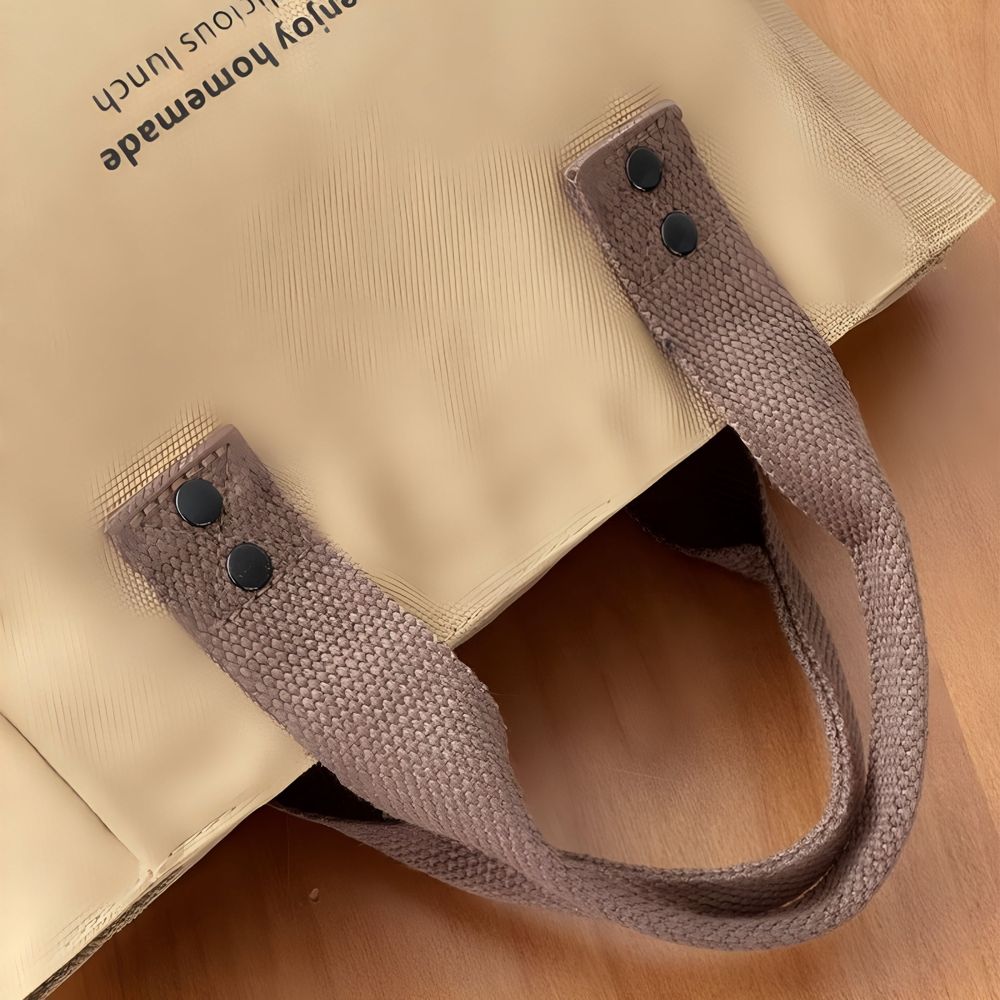 Canvas Tote Bag for Women Small Tote Bag, Large Capacity Handbag Lunchbox Bag Travel Bag Small Tote Bag with Zipper (Brown) for Shopping, Daily Use, Work, Beach Trips, Travel.