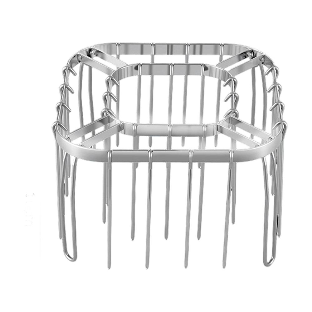 Stainless Steel Air Fryer Skewer Rack with 28 Skewers - Upgrade BBQ Kabob Rack for Even Cooking - Foldable Roasting Rack for Oven and Grill - Dishwasher Safe Food Grade kebab Skewer Stand