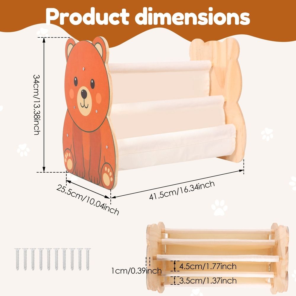 Double Sided Kids Bookshelf, Kid Friendly Low Height Structure, for Baby Nursery Room, Playroom Classroom or Bedroom Storage Organizer