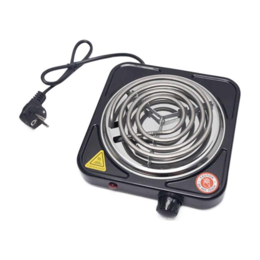 1000W Portable Single Coil Electric Hot Plate, Adjustable Temperature Compact Countertop Burner, Compatible with Most Cookware for Dorm Camping Office Tea Coffee Cooking