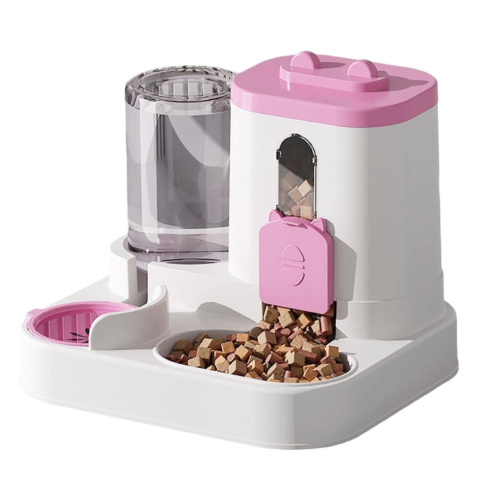 2 In 1 Gravity Cat Feeder And Water Dispenser, Automatic Self Feeding Pet Bowl Large Capacity For Indoor Outdoor Pets