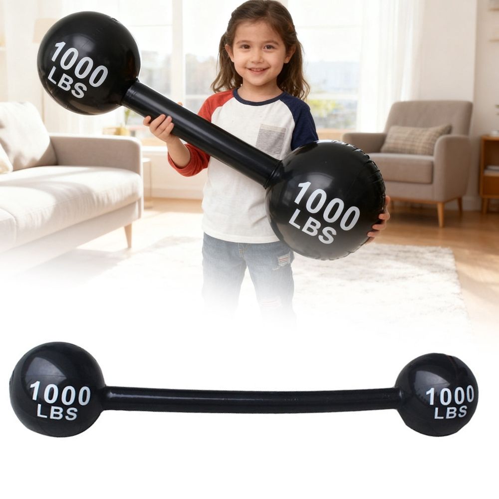 Inflatable Dumbbell Barbell Props, Giant Weight Decor For Circus Carnival Halloween Party Stage Photo Booth Decoration