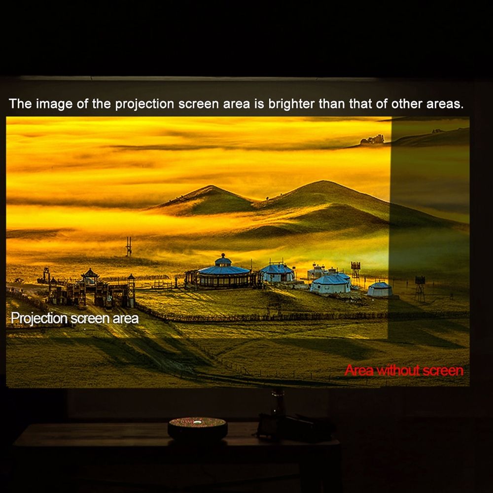 Frameless Video Projection Screen 80 Inch 120 Inch Portable Projector Screen HD 16:9 Frameless Video Projection Screen Foldable Wall Mounted for Home Theater Office Movies
